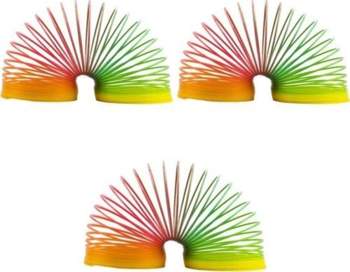 3 ADET Stres Yayı Gökkuşağı Yay Oyuncak Stres Yayı 6x5cm