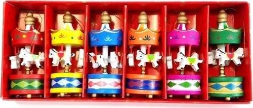 Mini Ahşap 6'lı Atli Karinca