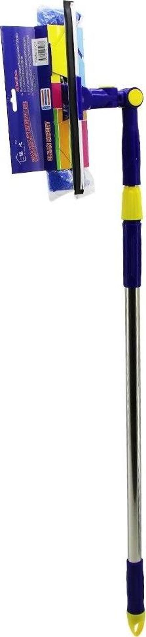 Star Q 2 Başlı=camsil Çekpas - M.fiber Mop=24.5cm 360 Derece Başlık Camsil - Mop Uzayan Metal - Pls.