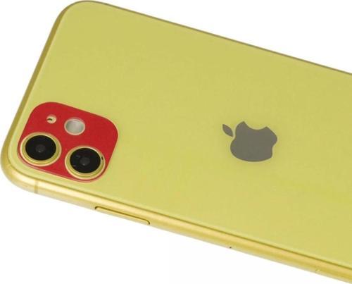 iPhone 11 Rainbow Kamera Lens Koruma Cam - Kırmızı