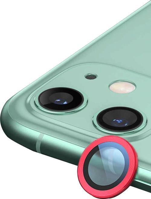 iPhone 12 Raze Metal Kamera Lens - Kırmızı