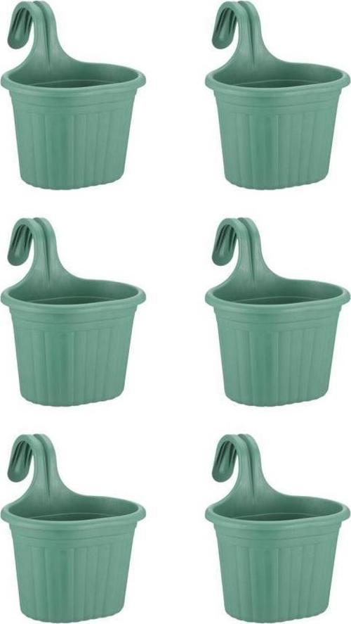SO-TOM1 Tombik Askılı Balkon Saksı 3 lt Yeşil 6 Adet