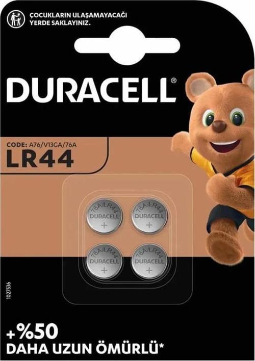 Duracell Lr44 1.5 Volt Düğme Pil (4lü Paket)