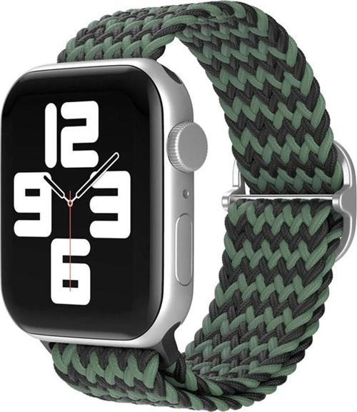 Apple Watch 38mm Star Kordon - Zigzag Yeşil-Siyah