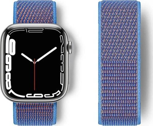Apple Watch 42mm Hasırlı Cırtcırtlı Kordon - Mor