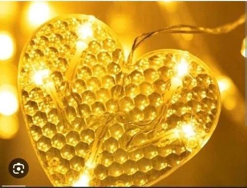 Kalp Perde Led 3m 6 Sıra 12 Adet Kalp Led Işık Gün Işığı