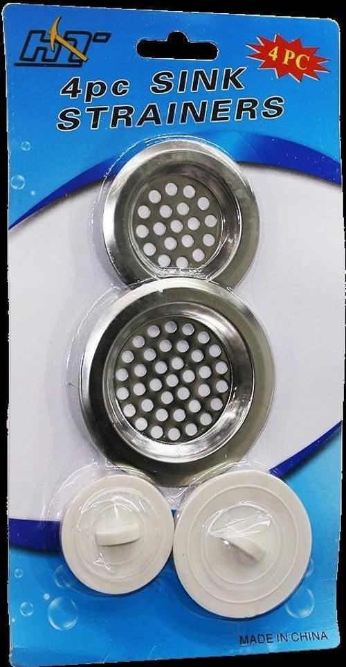 4 Parça  Metal Lavabo Süzgeç Ve Tıpa Seti