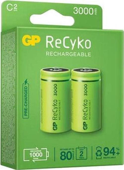Gp 3000 Ma Nı-mh 1.2v Orta C Boy Şarjlı Pil 2lı Paket