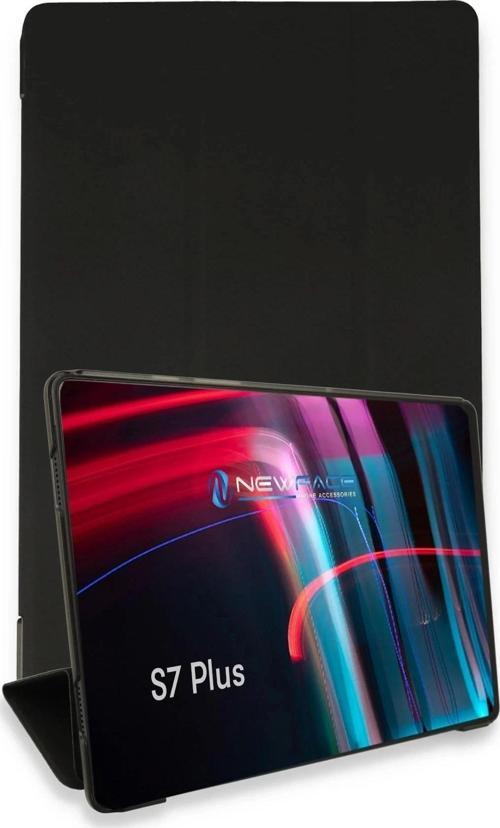 Samsung Galaxy T970 Tab S7 Plus 12.4 Kılıf Tablet Smart Kılıf - Siyah