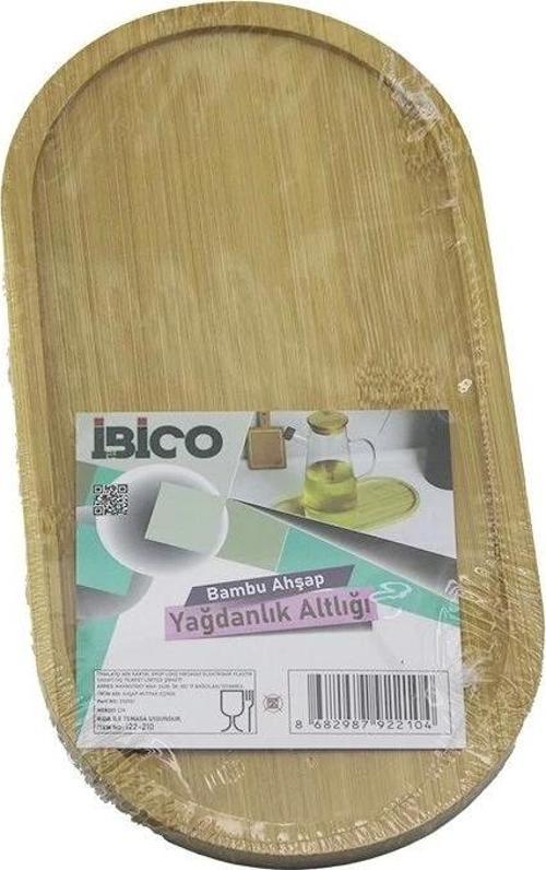 Oval Ahşap Bambu Yağdanlık Altlık Mini Tepsi 12 X 23.3 X 0.8cm