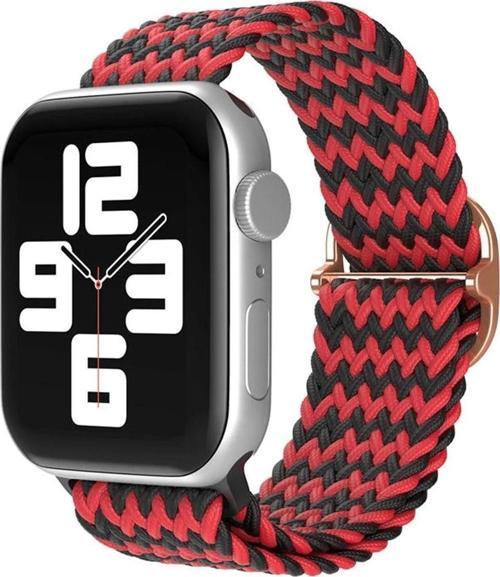 Apple Watch 42mm Star Kordon - Zigzag Kırmızı-Siyah