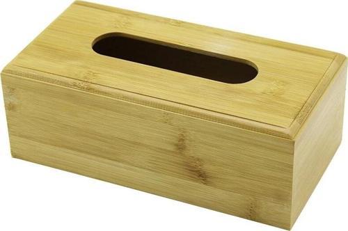 Ahşap - Bambu Peçetelik Kutu 11.6 X 22.8cm Alt Kapaklı = Kayar Kanallı - Aç-kapa