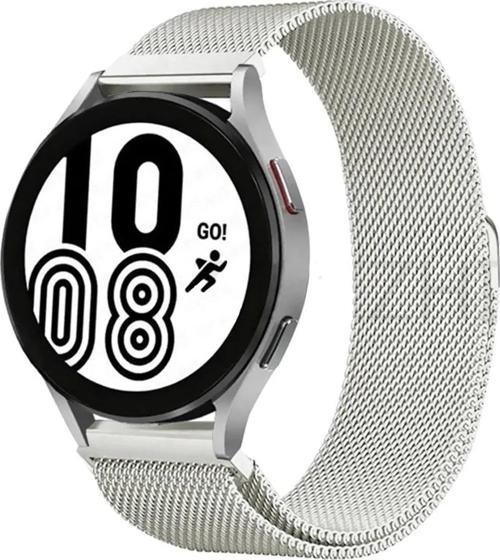 Samsung Galaxy Watch 4 Metal Mıknatıslı Kordon - Gümüş