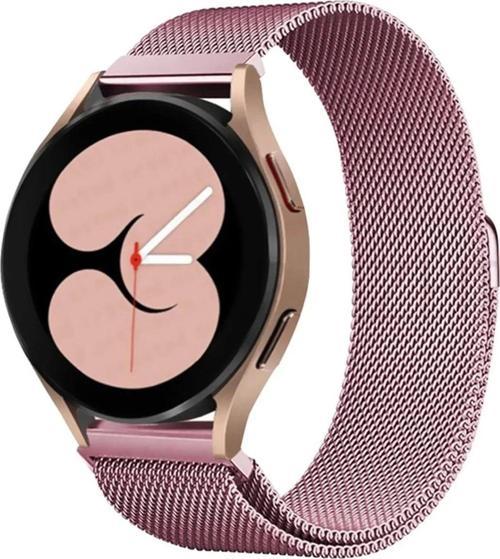 Samsung Galaxy Watch 4 Metal Mıknatıslı Kordon - Rose