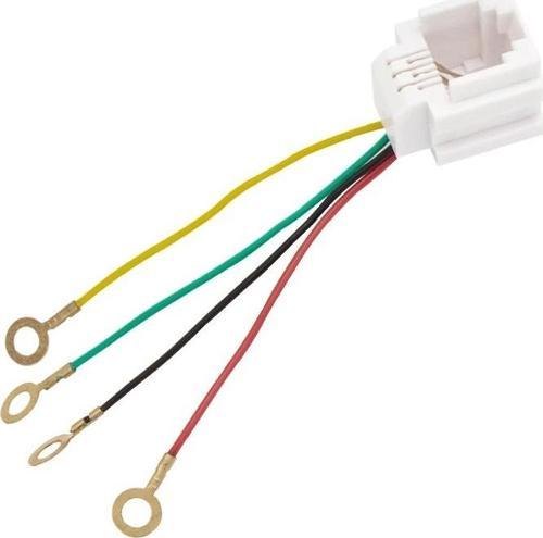 Rj11 Kablo Soketi 623k 6p4c Kablolu Telefon Konnektörü 150mm Jack