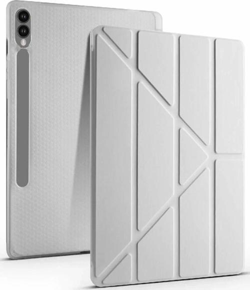 Samsung Galaxy X610 Tab S9 FE Plus 12.4 Kılıf Kalemlikli Mars Tablet Kılıfı - Gri