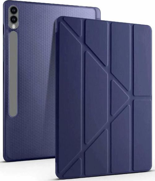 Samsung Galaxy X610 Tab S9 FE Plus 12.4 Kılıf Kalemlikli Mars Tablet Kılıfı - Lacivert