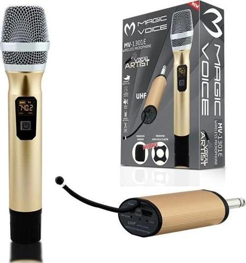 Magıcvoıce Mv-1301e Uhf Ekranlı 1 El Kablosuz Telsiz Mikrofon