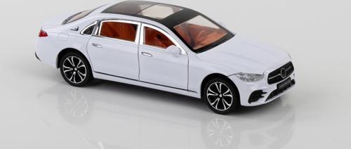 1:24 Ölçek 4 Kapısı Kaput ve Bagajı Açılan Diecast Model Araba Beyaz