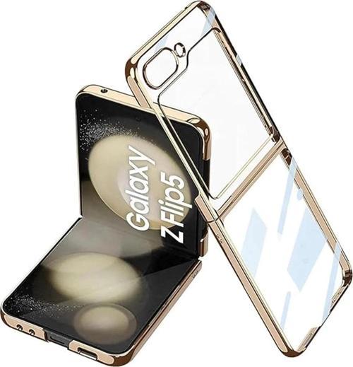 Samsung Galaxy Z Flip 5 Kılıf Fold Element Kapak - Gold