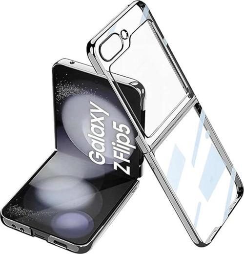 Samsung Galaxy Z Flip 5 Kılıf Fold Element Kapak - Gümüş