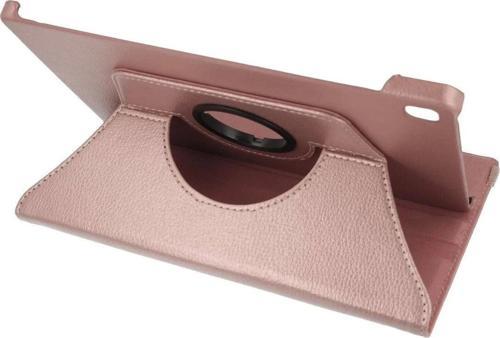 Samsung Galaxy P610 Tab S6 Lite 10.4 Kılıf 360 Tablet Deri Kılıf - Rose Gold