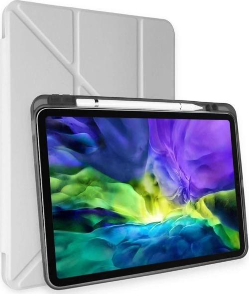 iPad Pro 11 (2024) Kılıf Kalemlikli Mars Tablet Kılıfı - Gri