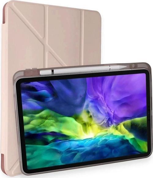 iPad Pro 11 (2024) Kılıf Kalemlikli Mars Tablet Kılıfı - Rose Gold