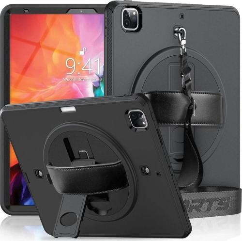 iPad Pro 12.9 (2021) Kılıf Strap-C Otterbox Tablet Kapak - Siyah