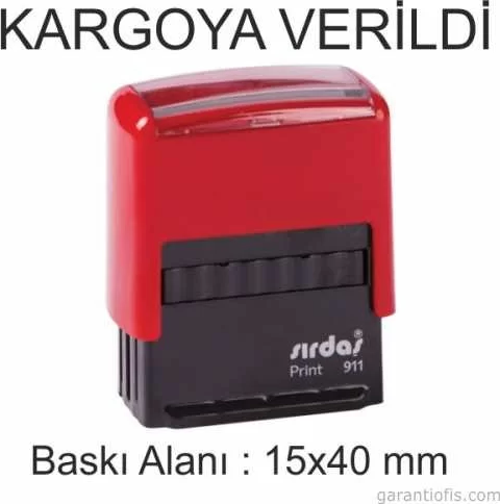 Otomatik KARGOYA VERİLDİ Yazılı Kaşe