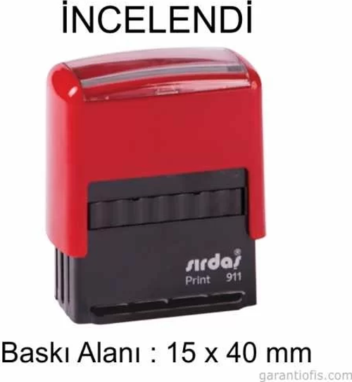 Otomatik İNCELENDİ Yazılı Kaşe