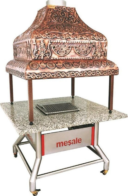 Granit 140x210x90 Cm Davlumbazlı Mangal Tezgahı