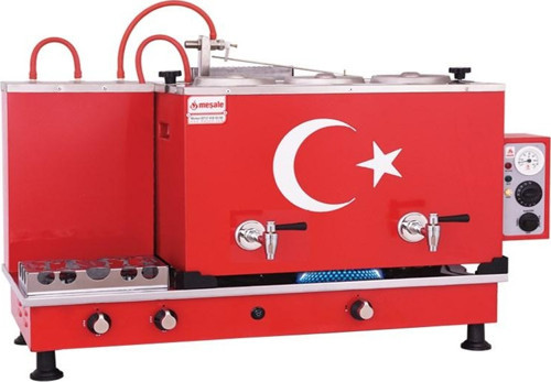 İkonik Turbo Full Otomatik Bayrak Desen 4 Demlikli Çay Kazanı
