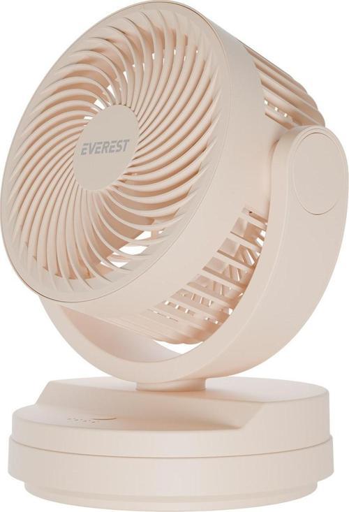 Efn-509 Krem- Kahve 7 İnç 3 Kademeli 2100 Rpm Hız Duvar Tıpı Ve Masaüstü Usb Fan