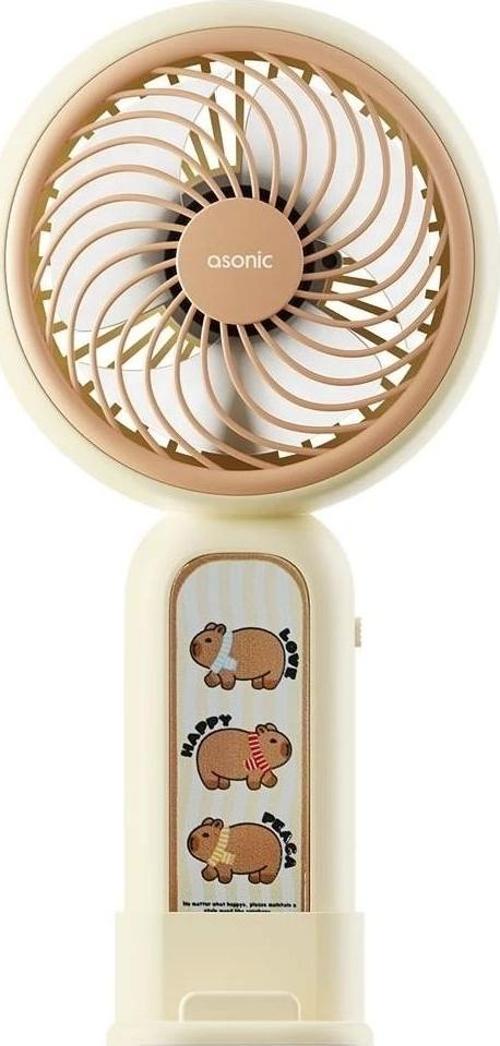 Afn20 Krem 250Mah Dahili Pil Elde Taşınabilir Masaüstü Usb Fan Şarjlı Type-C Şarj