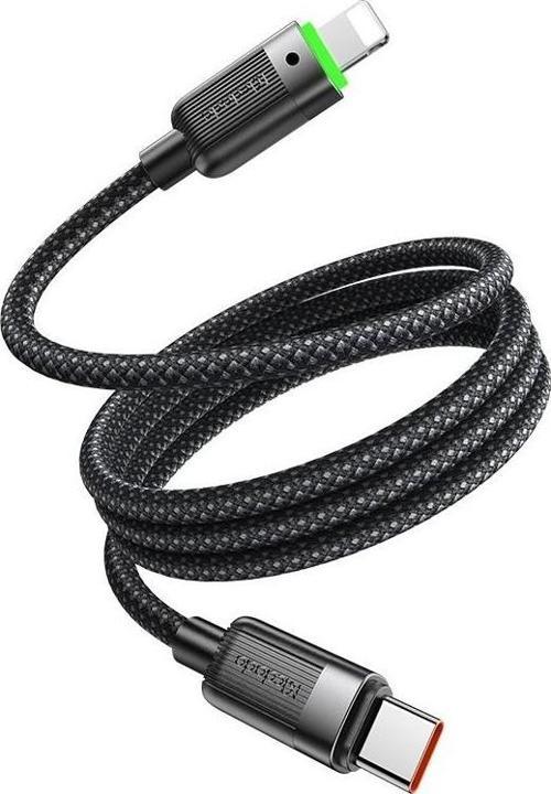 Ca-2010 36W Usb-C To Lightning Manyetik Sarilabilir Kablo 120 Cm Siyah