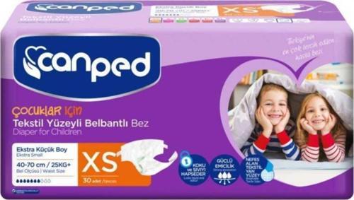 Belbantlı Tekstil Yüzeyli Ekstra Küçük Boy Çocuk Hasta Bezi Xs 30'lu