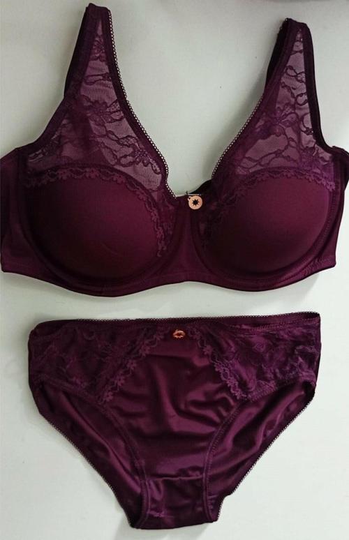 5035-B Desteksiz-Balenli Soft Kaplı Dantel Geniş Askı Sütyen Takımı