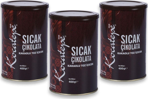 Sıcak Çikolata Teneke Paket 3'Lü 400 Gr