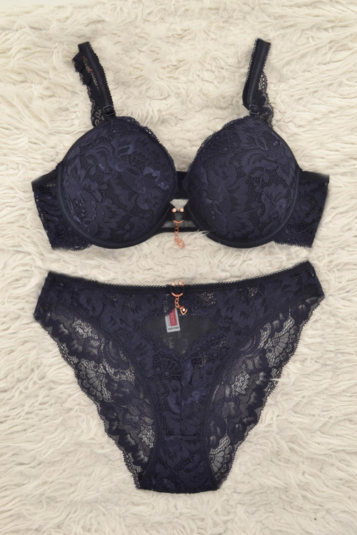 5040-B Destekli-Balenli Slikonlu Taşlı Sütyen Takımı