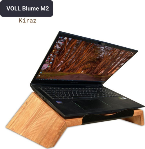 M2 Laptop Soğutucu Altlığı Notebook Standı Sehpası Ahsap - M2 Kiraz Ağacı