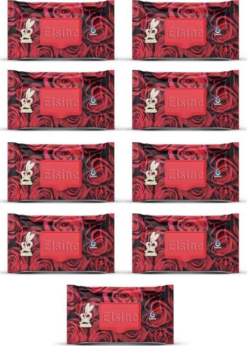 9 Paket Red Rose Islak Havlu Mendil 90 Adet Kapaklı Gül Kokulu