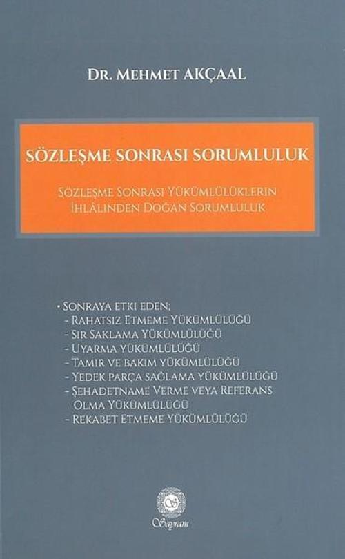 Sözleşme Sonrası Sorumluluk