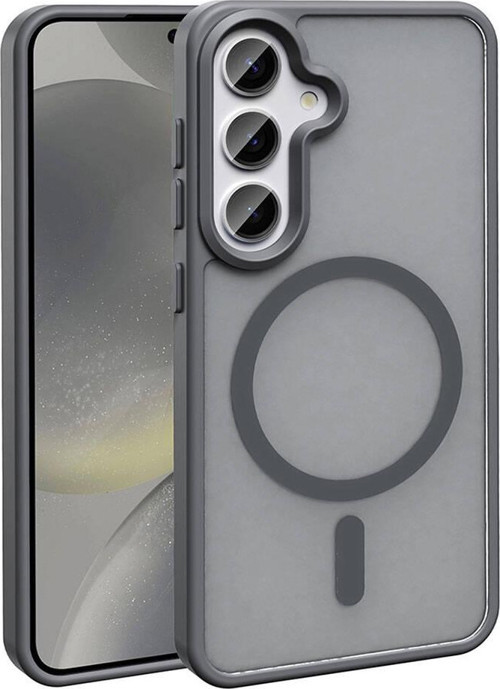 Samsung Galaxy S24 Plus Uyumlu Kamera Korumalı Magsafe Wireless Şarj Özellikli Mat Silikon Kapak