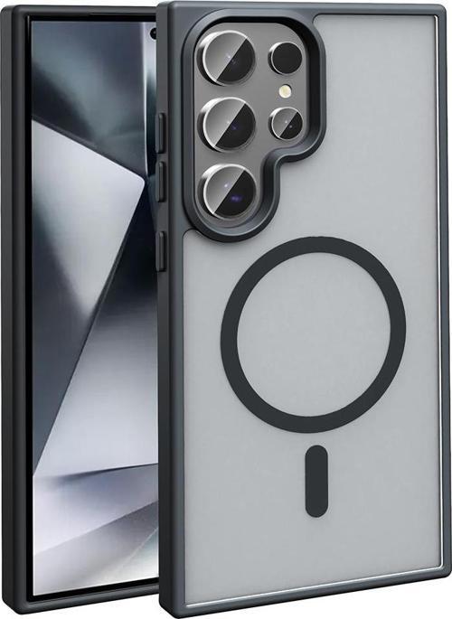 Samsung Galaxy S24 Ultra Uyumlu Kamera Korumalı Magsafe Wireless Şarj Özellikli Mat Silikon Kapak