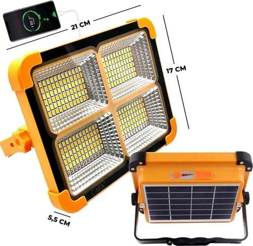 Solar Şarjlı Projektör 200W 3 Renk Çakarlı Ct-4698