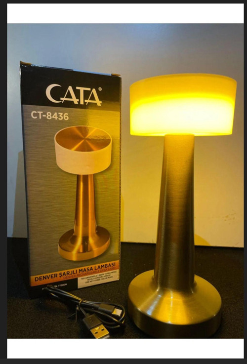 Ct-8436 Altın Renk Denver Şarjlı Masa Lambası - Dokunmatik