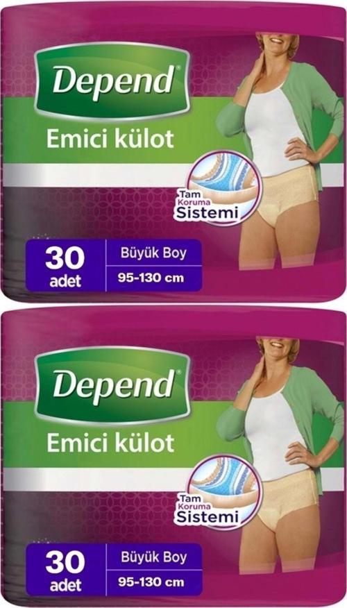 Emici Külot Hasta Bezi Large - Büyük Kadın 60 Adet (2pk*30)