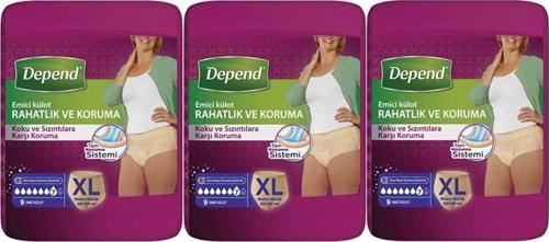 Emici Külot Hasta Bezi Xl Extra Büyük 27 Adet (3pk*9)
