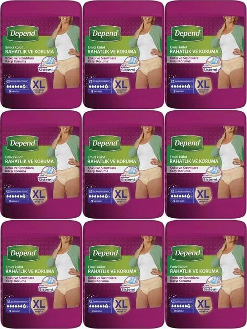 Emici Külot Hasta Bezi Xl Extra Büyük 81 Adet (9pk*9)